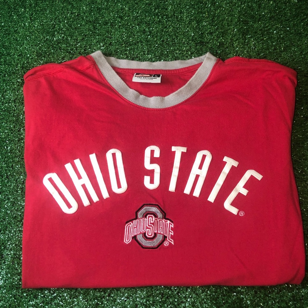 Ohio State Stitched Tee Sz Large